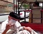 نماینده سابق مجلس با لباس خانه روی موتور سه چرخ+ فیلم