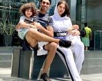 سپهر حیدری و همسرش در زمین تنیس برج خلیفه دبی