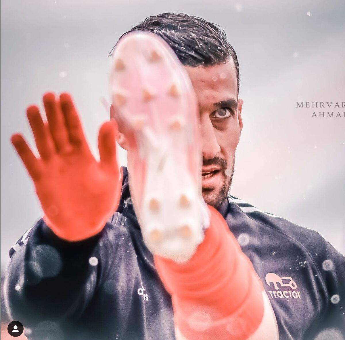 احسان حاج صفی در کنار همسرش