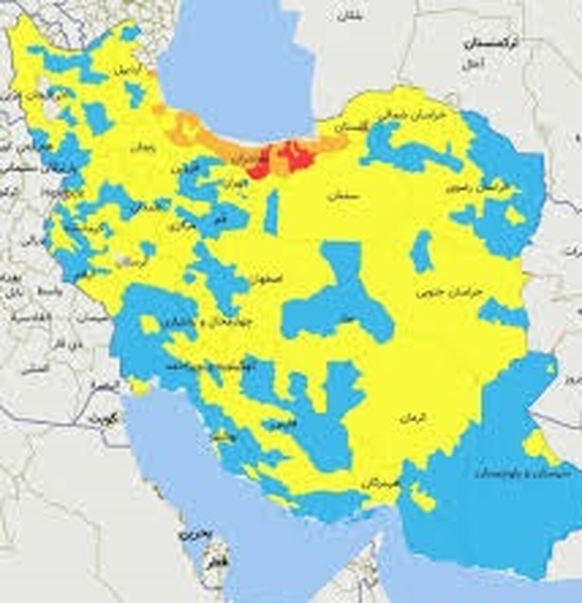 مصوبه جدید ستاد ملی کرونا/  محدودیت تردد شهر های زرد اعلام شد/شرط مسافرت در نوروز 1400
