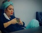 سحر قریشی با کتونی زرد