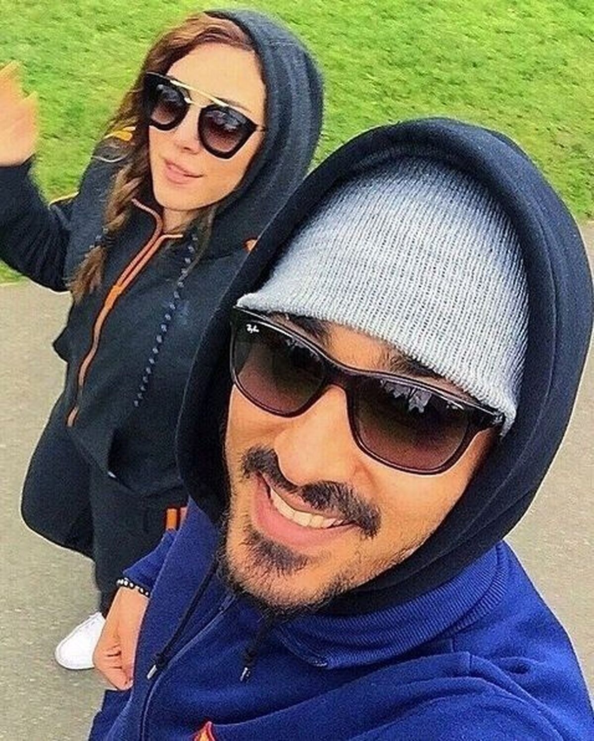 گردش اروپایی رضا قوچان نژاد با زن و فرزندش 