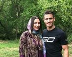 لباس بلند حسرت برانگیز همسر وریا غفوری