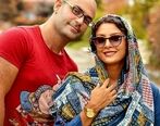 عاشقانه های حدیثه تهرانی و همسرش در خیابان + عکس